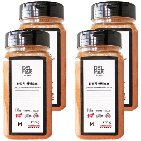 딜리셔스마켓 양꼬치시즈닝, 250g, 4개