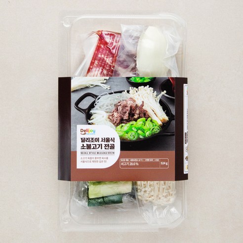 딜리조이 서울식 소불고기 전골, 524g, 1개