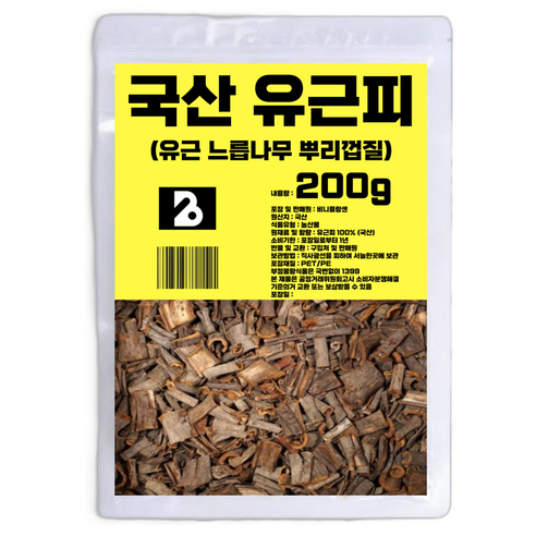 비니플랑센 국산 유근피 유근 느릅나무 뿌리 껍질, 200g, 1개