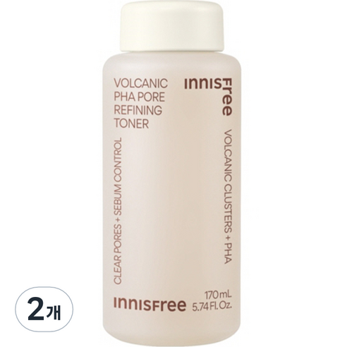 이니스프리 화산송이 파하 모공 매끈결 토너, 170ml, 2개