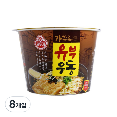 오뚜기 유부우동(100g) 큰사발, 100g, 8개입