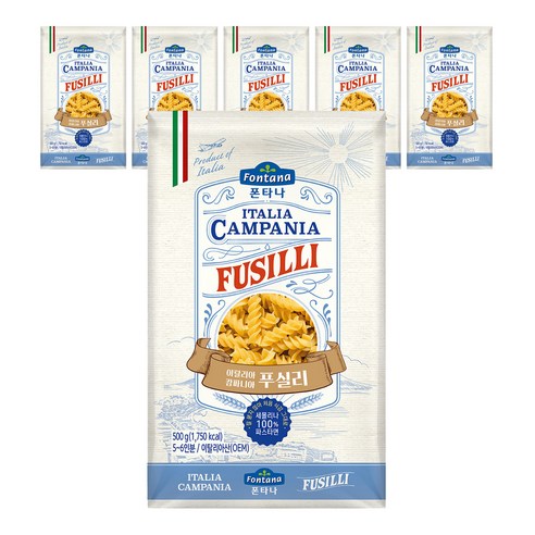 폰타나 이탈리아 캄파니아 푸실리, 500g, 6개