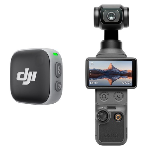 DJI Osmo Pocket 4 브이로그 스탠더드 콤보 액션캠 + Mic Mini 2 송신기 세트