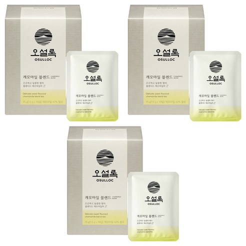 오설록 캐모마일 블렌드 피라미드, 1.5g, 10개입, 3개, 1.5g