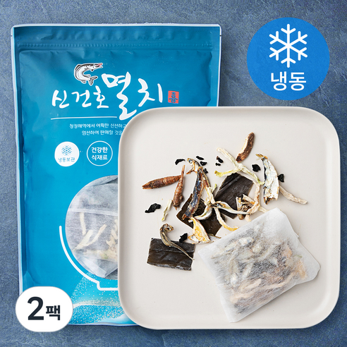 신건호멸치 국내산 7종 통원물 밴댕이 다시팩 (냉동), 15g, 30개입, 2개