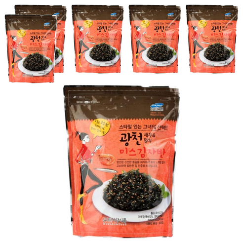 광천 새우&멸치 미스 김자반, 300g, 6개