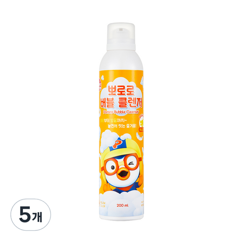 뽀로로 버블 클렌저 바나나향, 5개, 200ml