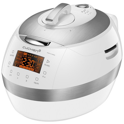 쿠첸 써모가드 IH 전기 압력밥솥 10인용, CRT-LWW1040KX, White/Polar Silver