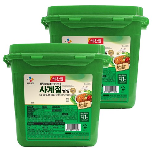 해찬들 사계절쌈장골드, 6.5kg, 2개