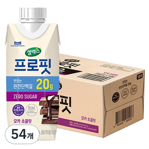 셀렉스 프로핏 완전단백질 드링크믹스 RTD 모카 초콜릿, 250ml, 54개