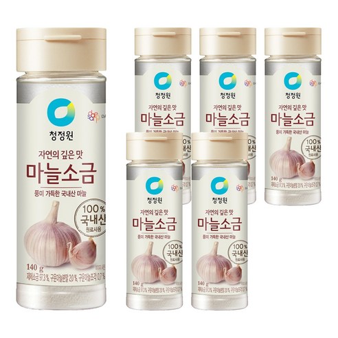 청정원 마늘소금, 140g, 6개