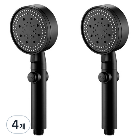 윈프라이스 5단 미스트 스파 샤워기, 4개, 블랙