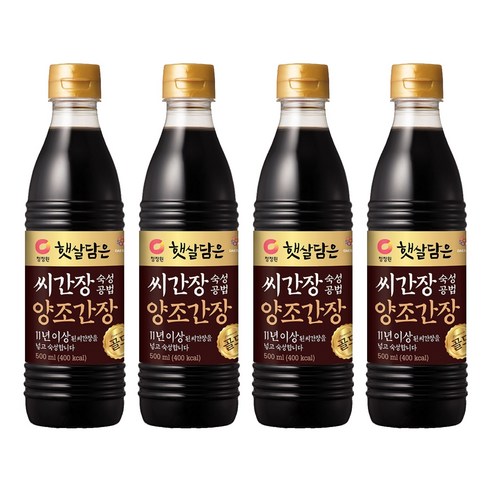 햇살담은 씨간장 숙성 양조간장 골드, 500ml, 4개