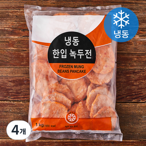 한입 녹두전 (냉동), 1kg, 4개