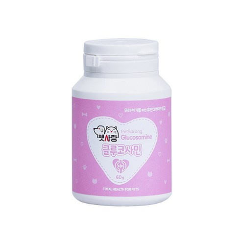 펫사랑 반려동물 글루코사민 관절건강 영양제 60g, 치즈맛, 1개, 뼈/관절강화