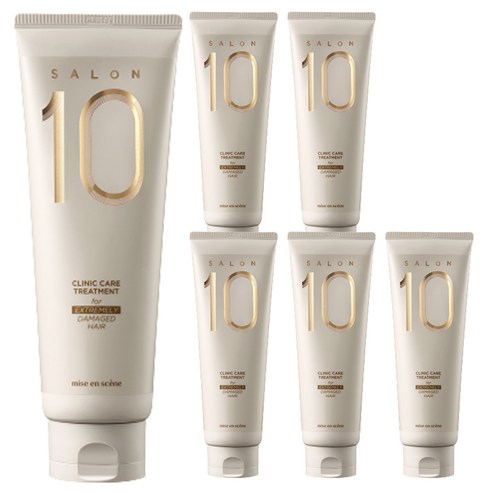 미쟝센 살롱 10 헤어트리트먼트 극손상모발용, 250ml, 6개