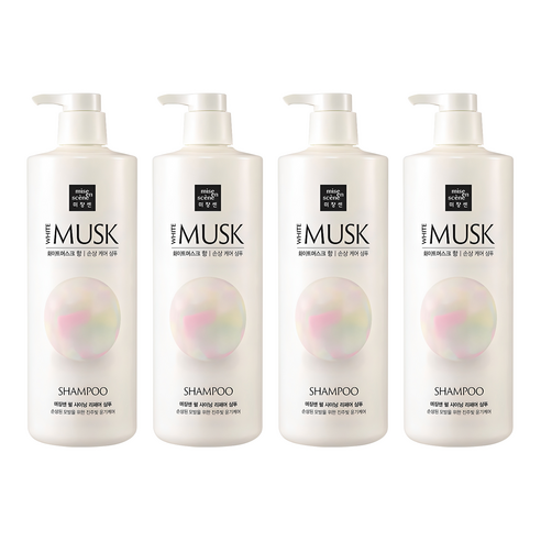 미쟝센 펄 샤이닝 리페어 샴푸 화이트머스크향, 1000ml, 4개