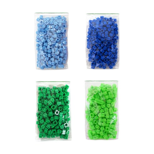 블럭N스토리 디폼블럭 리필 10mm 4종 x 300p, 하늘, 파랑, 초록..., 1개 - 사각/십자블록 | 쿠팡