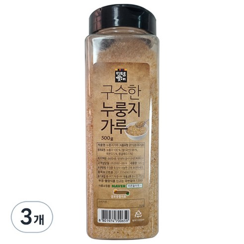 미드움애 구수한 누룽지 가루, 500g, 3개