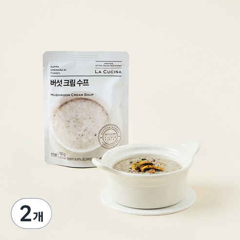 라쿠치나 버섯 크림 스프 (냉장), 160g, 2개