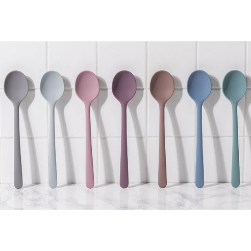 섬세한 요리를 위한 필수템, 키친팩토리 파스텔 실리콘 미니요리스푼 다크핑크