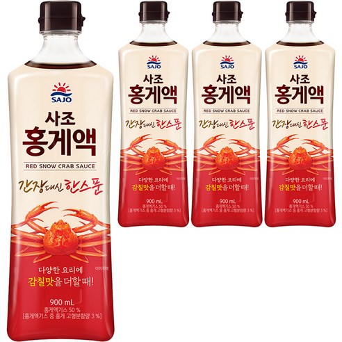 사조 홍게액, 900ml, 4개