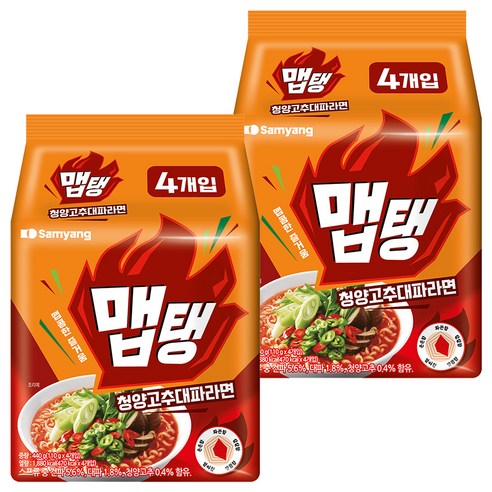 맵탱 청양고추대파라면 110g, 8개