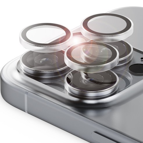 누아트 후면 카메라 렌즈 메탈 링 강화유리 보호필름 투명, 2개
