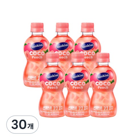 썬키스트 코코 피치, 300ml, 30개 미닛메이드조이