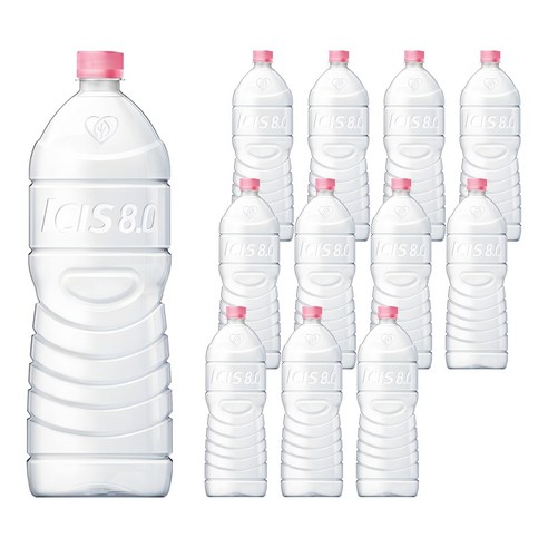 아이시스 8.0 ECO 생수 무라벨, 2L, 12개
