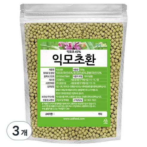 생생드림 익모초환, 3개, 500g