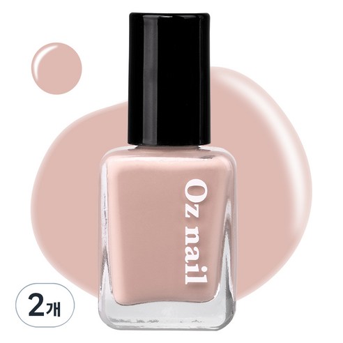 오즈네일 샤인 무드 네일 컬러 매니큐어, 쉬크베이지, 8ml, 2개