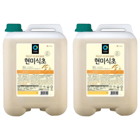 청정원 현미식초, 18L, 2개