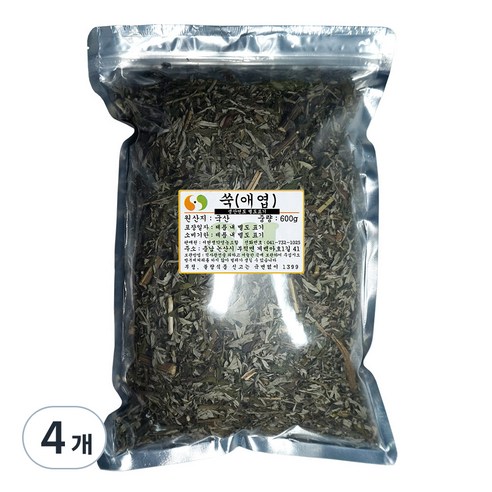 자연한재 말린 쑥, 4개, 300g