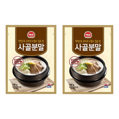 해표 사골분말, 500g, 2개