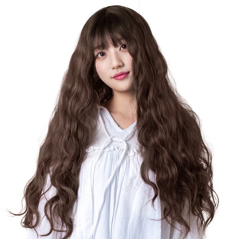 준 바이름 통가발 + 가발망, 애쉬카키브라운, 1개