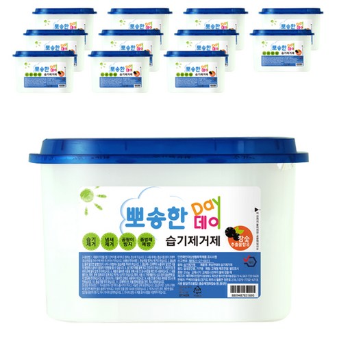 뽀송한데이 참숯 습기제거제 본품, 525ml, 48개입