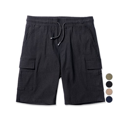 언탭트 남성용 여름 스판 밴딩 카고 반바지