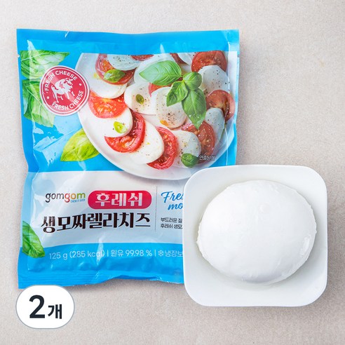 곰곰 후레쉬 모짜렐라 치즈, 125g, 1개입, 2개