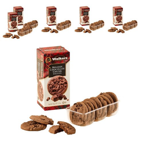 워커스쇼트브레드 초콜릿 청크 비스킷, 150g, 6개