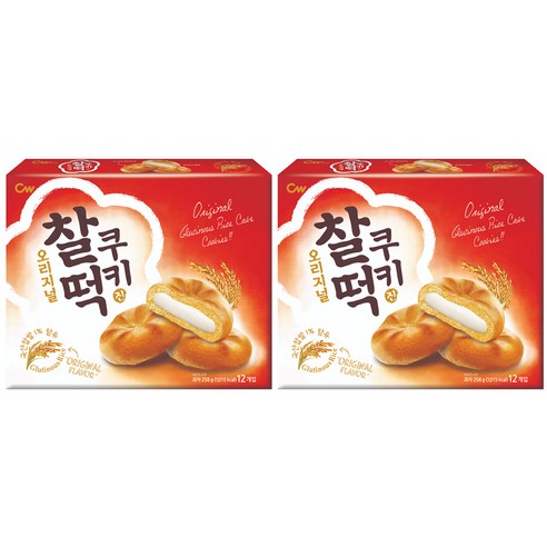 청우식품 찰떡쿠키 오리지날 12p, 2개, 258g