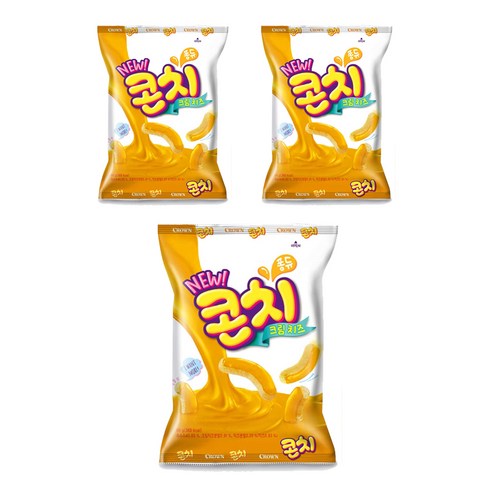 크라운 콘치 치즈크림, 66g, 3개
