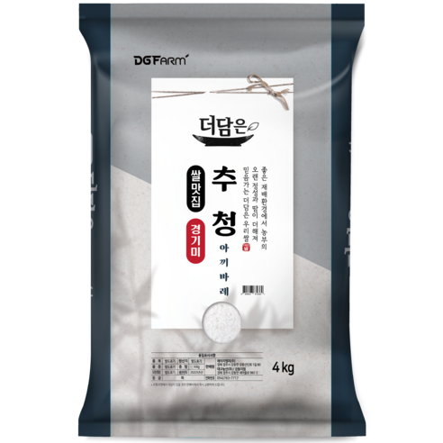 쌀10kg 대구농산 경기미 추청 아끼바레 쌀, 4kg(특등급), 1개 Best Top3