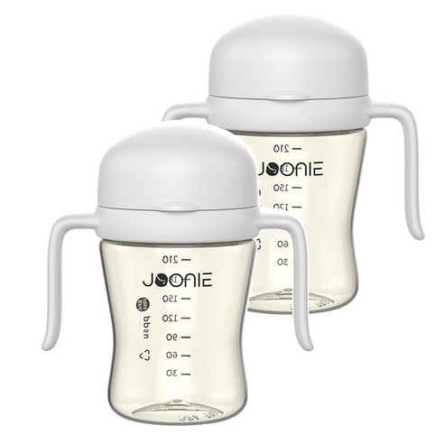 주니 유아용 뚜껑 일체형 자기주도컵 2세대 210ml, 2개, 화이트