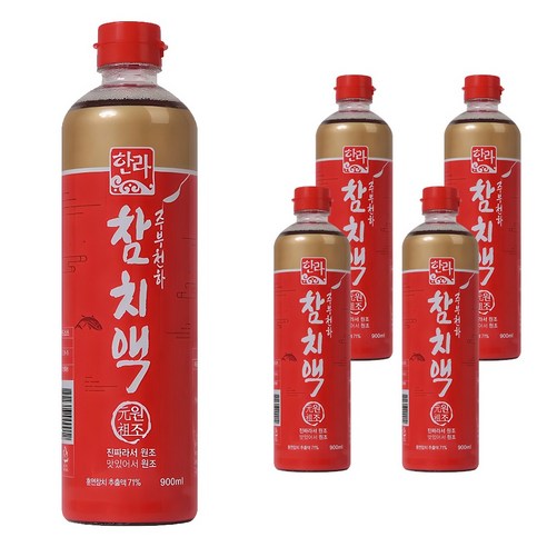 한라식품 참치액, 900ml, 5개