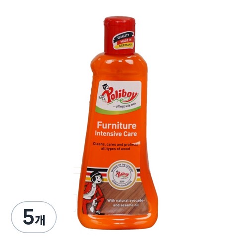 폴리보이 퍼니처 인텐시브 케어 원목 가구 마루 광택 클리너, 200ml, 5개