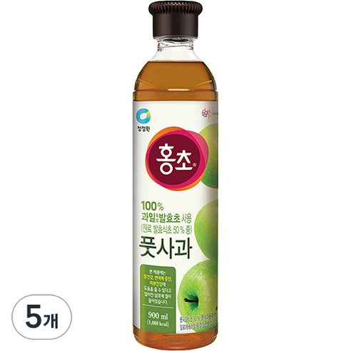 대상 청정원 홍초 풋사과, 900ml, 1개
