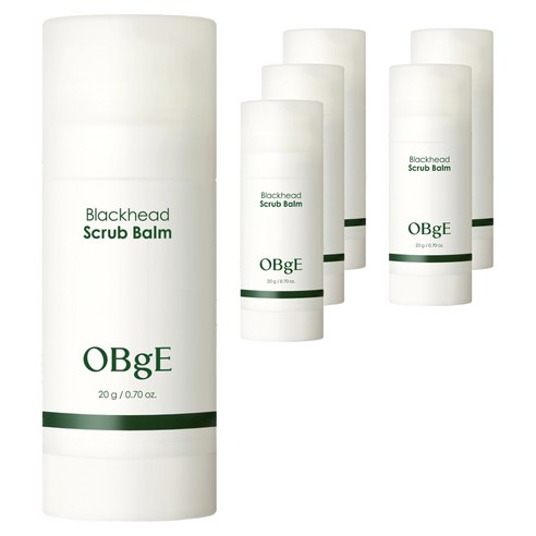 OBge 블랙헤드 스틱 스크럽 밤, 20g, 6개, 1개입