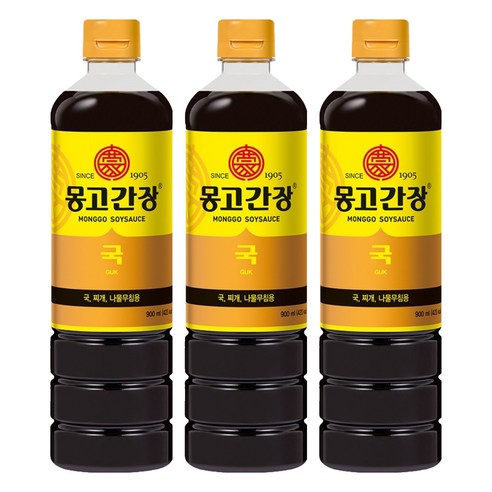 몽고간장 국간장, 900ml, 3개