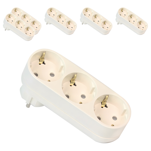 써보니 I자형 멀티탭 16A 3구, 혼합색상, 6개